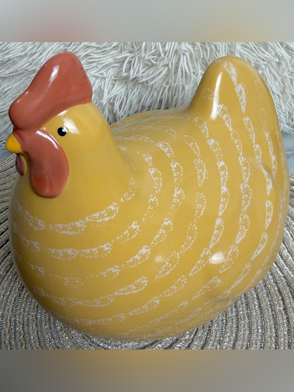 Plump Chicken Farmhouse Ranch Cottage Kitchen Ceramic Country Chic Decor Figure